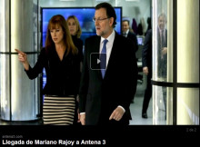 Rajoy a l'arribada a Antena 3 on ha fet les declaracions