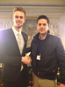 Victor Puig amb el nou @President_IFLRY el danès Christian Scharling escollit aquest cap de setmana a Cracòvia. #liberal #procat