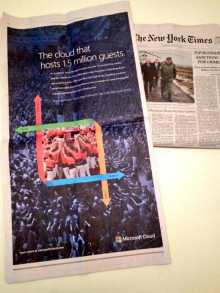 Contraportada i portada del 'The New York Times'