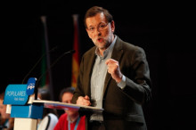 Rajoy durant el discurs de cloenda del Congrés extraordinari del PP basc
