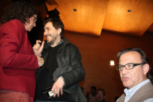 Marta Rovira amb Toni Comín i Vila d'Abadal