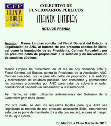 El comunicat amb data de 24-3-2015