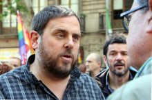 El president d'ERC, Oriol Junqueras, a la manifestació del Primer de Maig a Barcelona