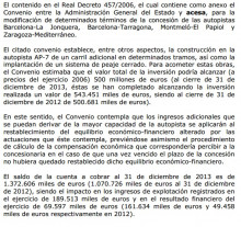 Captura pantalla resultats Abertis on diu la xifra del conveni amb Maleni