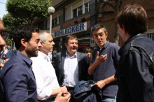 Pere Navarro, Eduardo Madina, Javi López, a Badalona