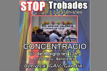 Cartell de la concentració del GAV contra l'escola en valencià