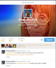 Captura del perfil @senyoraUPyD