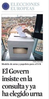 La Vanguardia publica a portada la urna