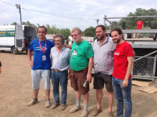 Junqueras amb Jaume Sastre a l'acampada jove de Montblanc
