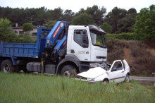 accident trànsit carretera cotxe