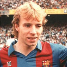 Steve Archibald als anys 80 amb la samarreta del Barça