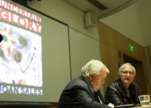 L'historiador Paul Preston i el traductor Peter Bush durant la presentació de la novel•la 'Uncertain Glory' de Joan Sales a la British Library de Londres