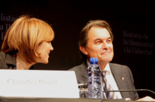 Artur Mas, president de la Generalitat, amb Claudia Pujol, a la presentació d'Història de la Humanitat i la Llibertat' de Sàpiens