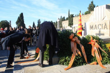 Josep Rull realitza en nom de CDC l'ofrena floral davant de la tomba de Francesc Macià