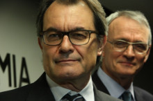 Artur Mas i Antón Costas, a l'inici de la conferència al Cercle d'Economia.