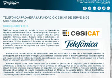 Notícia al web de Telefónica