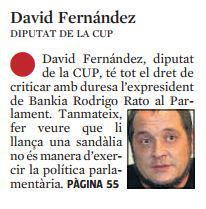 El semàfor vermell a David Fernández de La Vanguardia