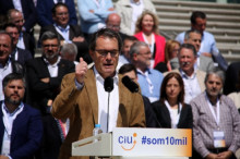 El president de CiU i de la Generalitat, Artur Mas, durant la seva intervenció al consell nacional de la federació