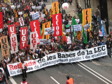 vaga manifestacio estudiants mestres llei educacio