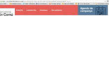La pagina de Barcelona en Comú amb la notícia esborrada per la denuncia del directe.cat