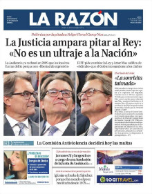 La portada-insult contra el president de la Generalitat passarà impune, mentre es buscarà la sancio contra el xiulet