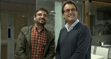 Évole amb el president Mas al progrmaa Salvados l'octubre de 2012