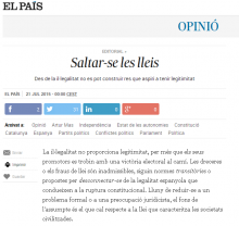 Darrerament El País només sap que vomitar bilis davant la impotència