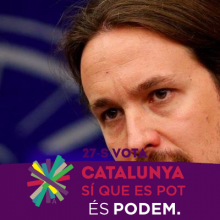 "CSQEP és Podem". Clar i castellà