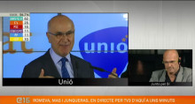 Raül Romeva no es pot aguantar el somriure