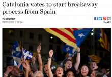 Catalunya vota per iniciar el procés de ruptura amb Espanya, titular del diari d'Irlanda 'Independent'