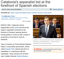 The Economic Times obre avui amb Catalunya la cobertura de les espanyoles de demà