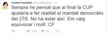Tuit de Carme Forcadell