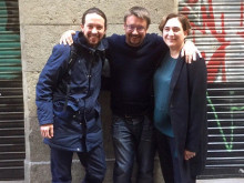 pablo iglesias, podemos, encomu, ada colau, xavier domenech