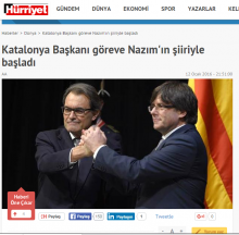 hurriyet, premsa internacional, turquia, carles puigdemont