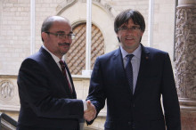 El president de l'Aragó de visita a Catalunya amb el president Puigdemont