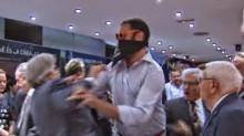 Un moment de l'atac feixista a Blanquerna