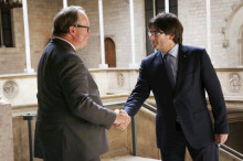 Puigdemont i el president de l'ALDE Party, Hans Van Baalen
