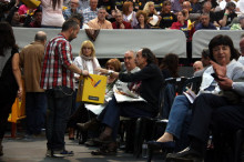 Un dels moments de les votacions internes d'ahir a l'ANC