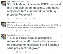 La ràfega de tuits que ha acorralat el discurs progressista espanyol