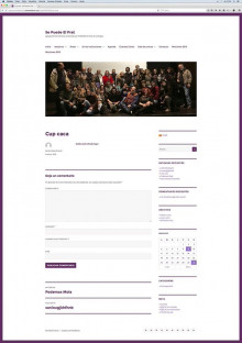 Pantallaso del web en contrucció de Podemos a El Prat