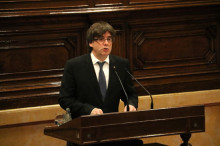 Carles Puigdemont, durant el discurs
