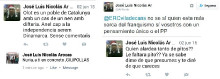 Alguns dels tuits de José Luís Nicolás