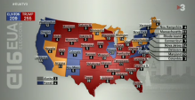 El mapa del repartiment de vots electorals als EUA per estats