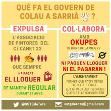 Imatge comparativa de l'acció del govern Colau a Sarrià