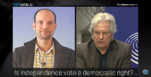 El cara a cara d'Adrià Alsina amb Javier Nart a la televisió pública turca