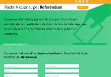 El web del Pacte Nacional del Referèndum