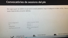 El web del consell comarcal no parla del ple de demà