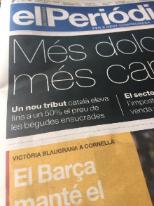 Mentides a la portada de El Periódico