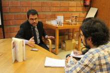 Aragonès, en un moment de l'entrevista