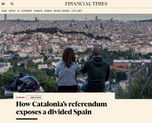 Financial Times, 'How Catalonia’s referendum exposes a divided Spain'